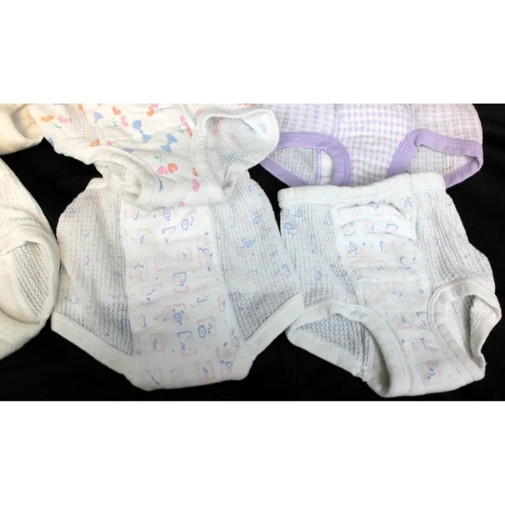 VTG Y2K 90s Gerber Cloth Training Pants 6 Pairs sz 2/3 Washable Padded